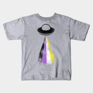 Gaylien Non-Binary Pride UFO Kids T-Shirt